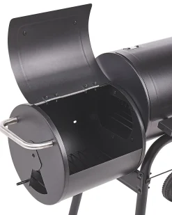 Grill węglowy KATLA Z wędzarnią Metal Czarny