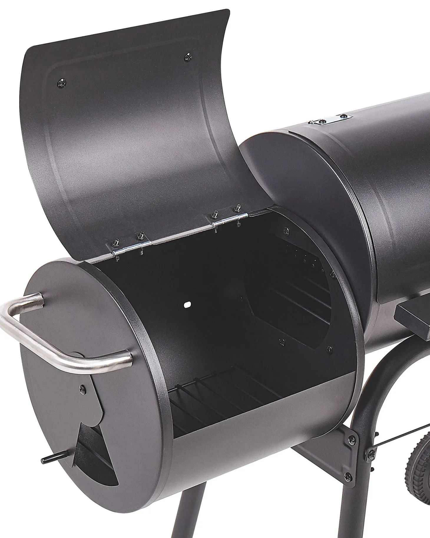 Grill węglowy KATLA Z wędzarnią Metal Czarny
