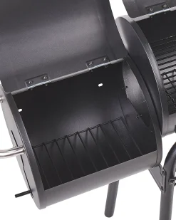 Grill węglowy KATLA Z wędzarnią Metal Czarny