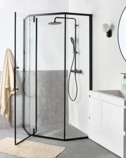 Outlet Kabina prysznicowa TOCANTINS Czarny Wszystkie Prysznice|Kabiny Prysznicowe