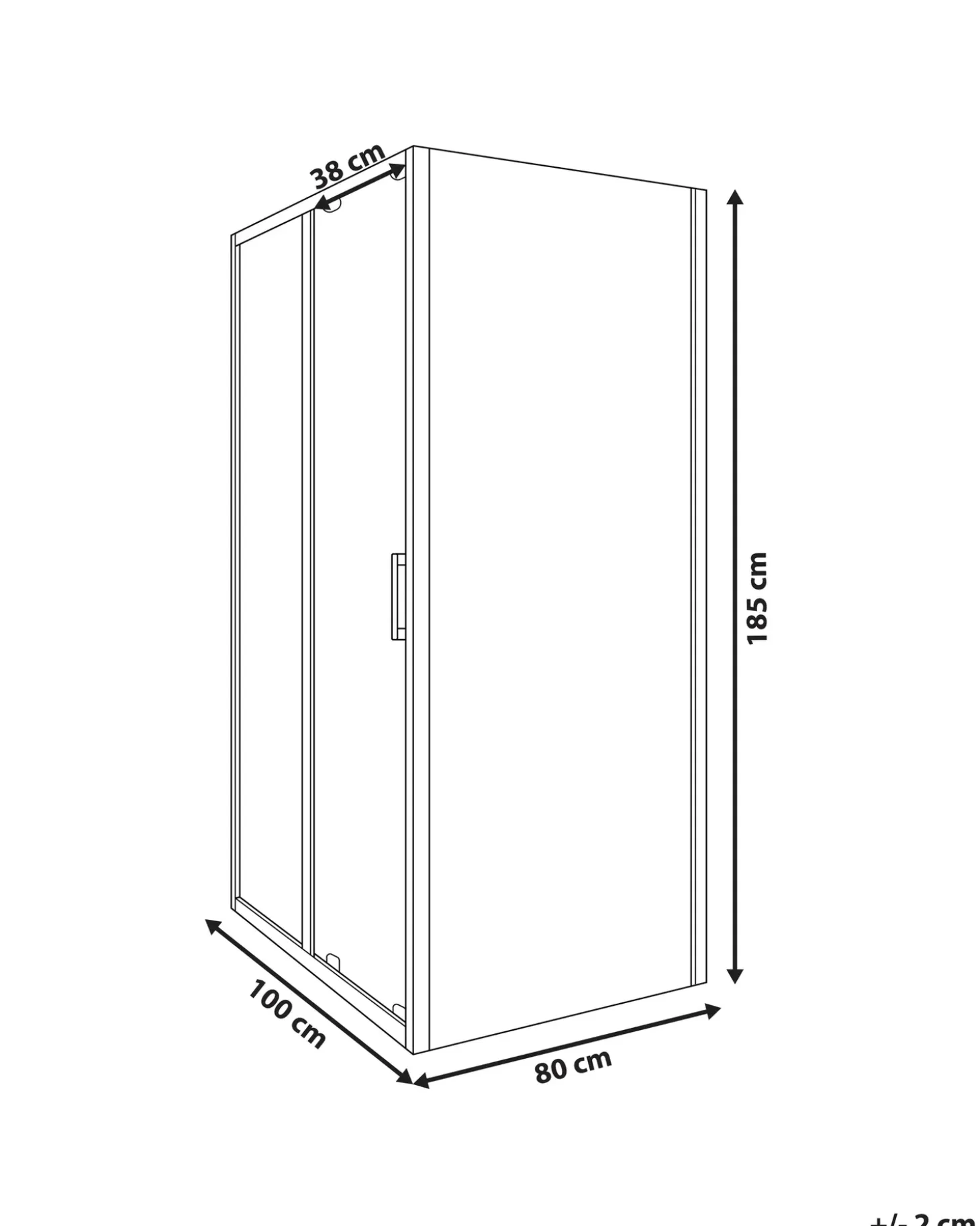 Outlet Kabina prysznicowa YORO 80 x 100 x 185 cm Złoty Wszystkie Prysznice|Kabiny Prysznicowe