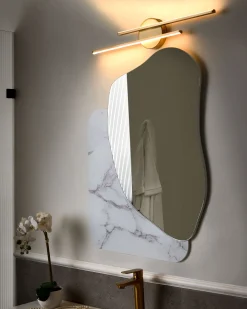 Kinkiet LED obrazowy/łazienkowy TOUQUES Metal Złoty