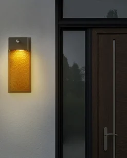 Kinkiet zewnętrzny LED CARRON Z czujnikiem ruchu Szary