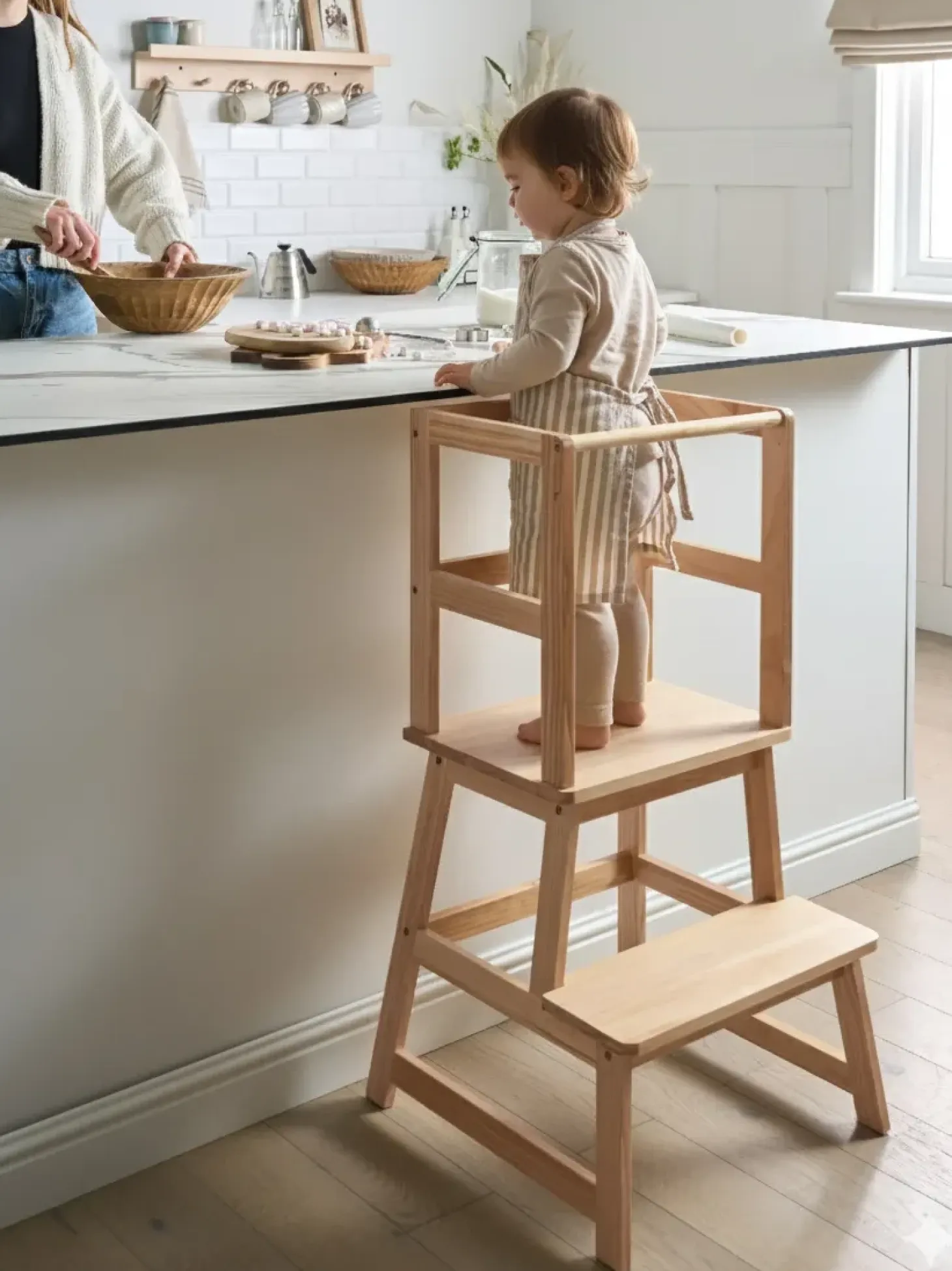 New Kitchen helper BREMER Drewno sosnowe Jasno Dzieci Krzesła I Stoły Dziecięce|Wszystkie Fotele