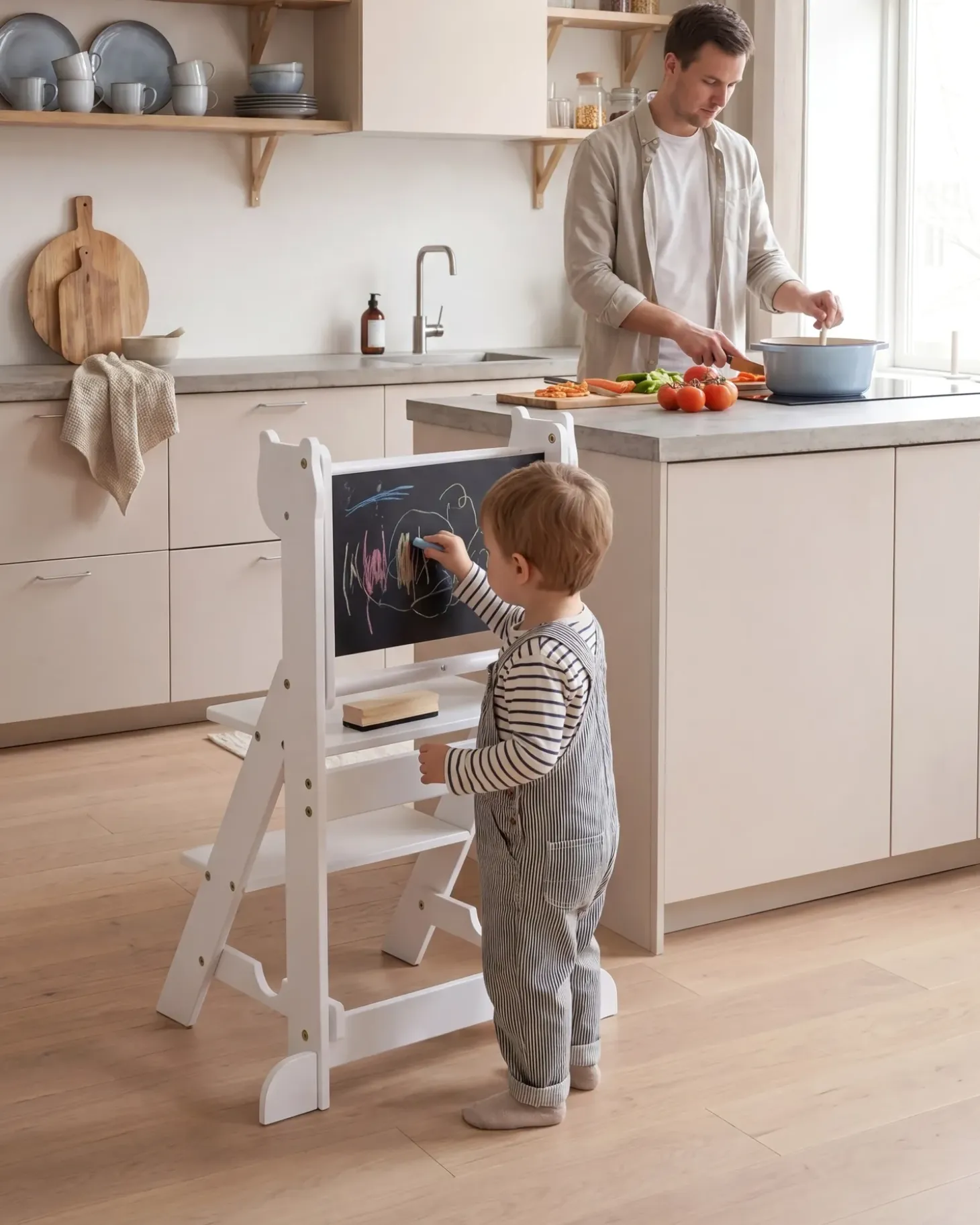 Hot Kitchen helper MOGO Drewno sosnowe Dzieci Krzesła I Stoły Dziecięce|Wszystkie Fotele
