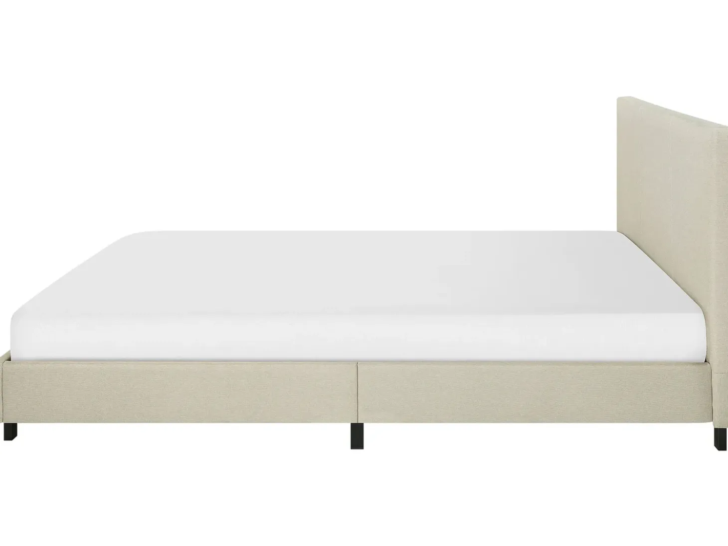 Outlet ALBI 180 x 200 cm Beżowy Łóżka Tapicerowane|Łóżka Podwójne