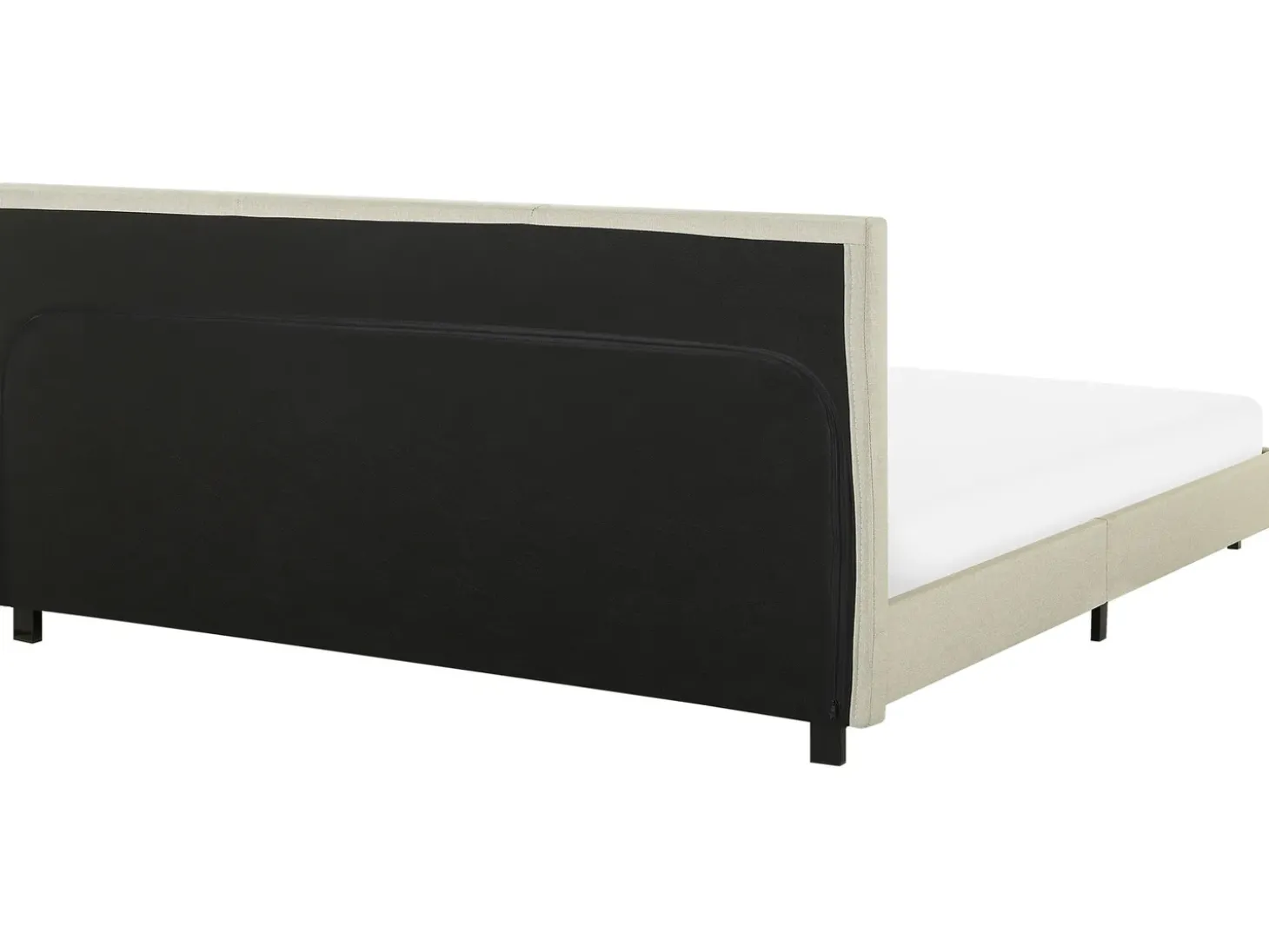 Outlet ALBI 180 x 200 cm Beżowy Łóżka Tapicerowane|Łóżka Podwójne