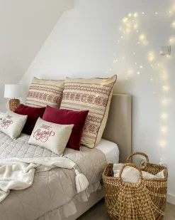 Outlet ALBI 180 x 200 cm Beżowy Łóżka Tapicerowane|Łóżka Podwójne