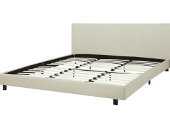 Outlet ALBI 180 x 200 cm Beżowy Łóżka Tapicerowane|Łóżka Podwójne
