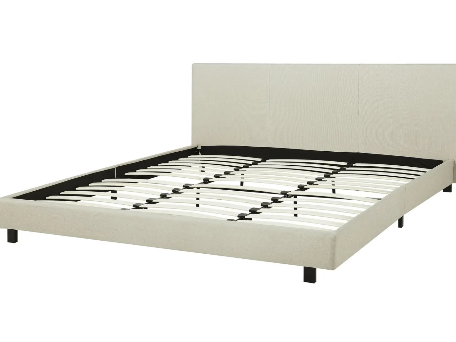 Outlet ALBI 180 x 200 cm Beżowy Łóżka Tapicerowane|Łóżka Podwójne