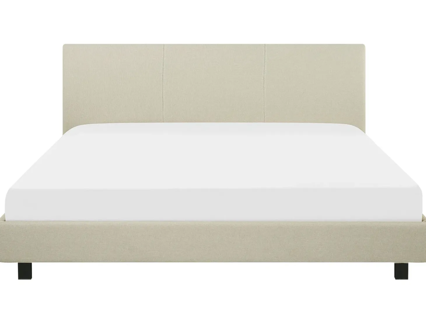 Outlet ALBI 180 x 200 cm Beżowy Łóżka Tapicerowane|Łóżka Podwójne