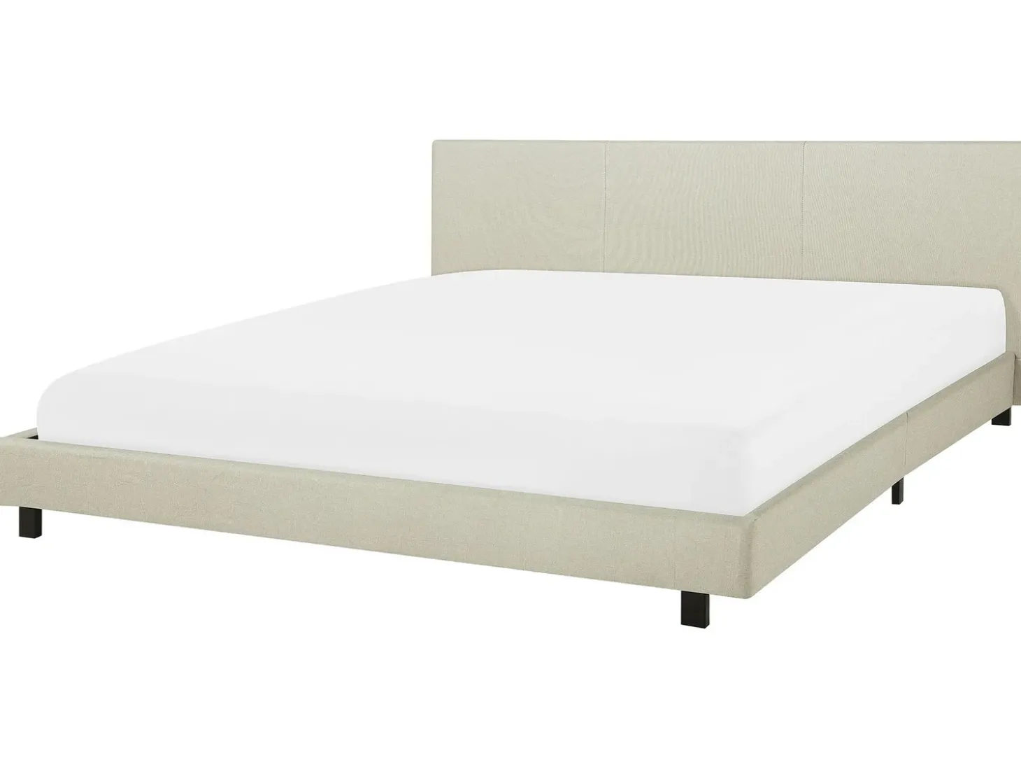Outlet ALBI 180 x 200 cm Beżowy Łóżka Tapicerowane|Łóżka Podwójne