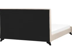 Łóżko AMBASSADOR 160 x 200 cm Beżowy Łóżka Tapicerowane|Łóżka Podwójne