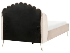 Outlet Łóżko AMBILLOU 120 x 200 cm Jasnobeżowy Łóżka Tapicerowane|Łóżka Podwójne