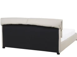 BELFORT 180 x 200 cm Jasnobeżowy Łóżka Tapicerowane|Łóżka Podwójne