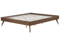 Discount Łóżko bez zagłówka BERRIC 140 x 200 cm Jesion ciemny Łóżka Podwójne|Wszystkie Łóżka