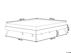 Discount Łóżko bez zagłówka BERRIC 140 x 200 cm Jesion ciemny Łóżka Podwójne|Wszystkie Łóżka