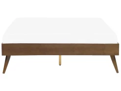 Discount Łóżko bez zagłówka BERRIC 140 x 200 cm Jesion ciemny Łóżka Podwójne|Wszystkie Łóżka