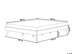 Hot Łóżko bez zagłówka BERRIC 180 x 200 cm Jesion naturalny Łóżka Podwójne|Wszystkie Łóżka