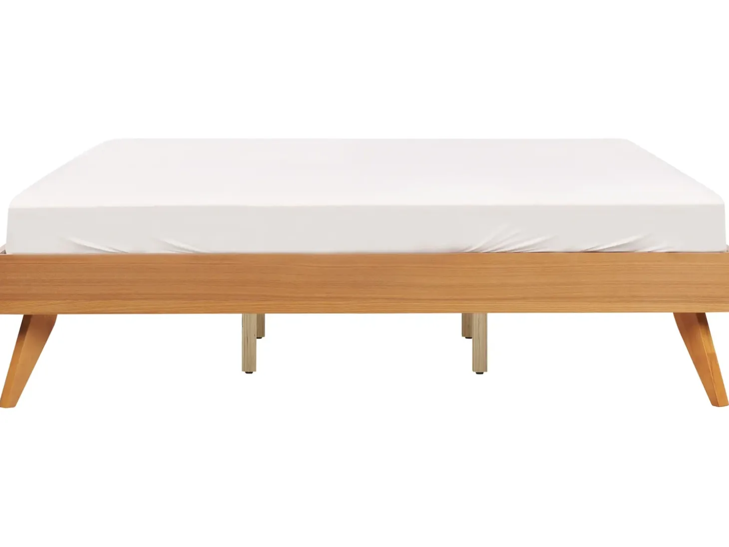 Hot Łóżko bez zagłówka BERRIC 180 x 200 cm Jesion naturalny Łóżka Podwójne|Wszystkie Łóżka