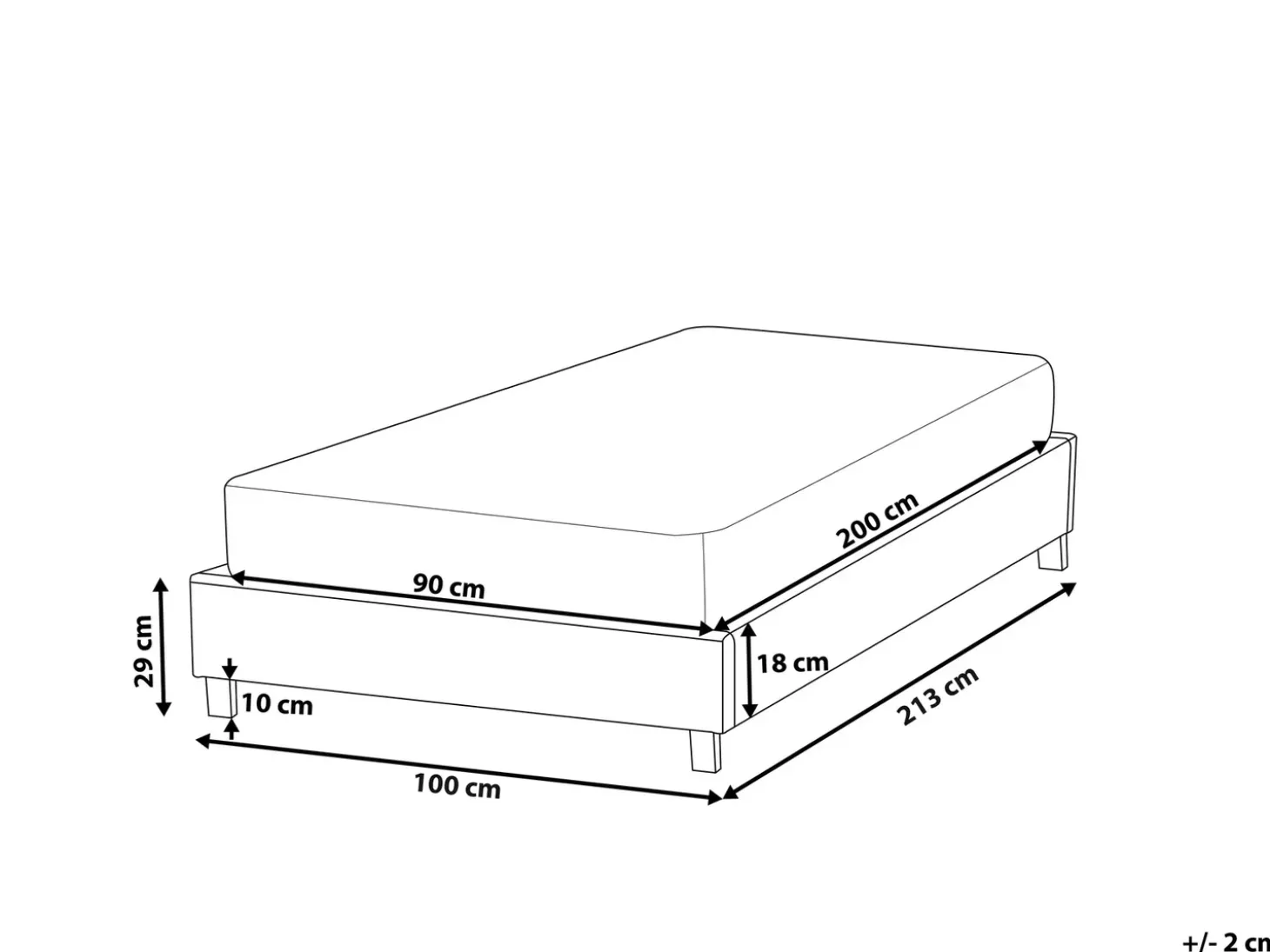 Discount Łóżko bez zagłówka Boucle ROANNE 90 x 200 cm Pastelowy róż Łóżka Tapicerowane|Wszystkie Łóżka
