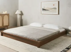 Online Łóżko bez zagłówka Drewno ANTRAS 180 x 200 cm Ciemno Łóżka Podwójne|Wszystkie Łóżka