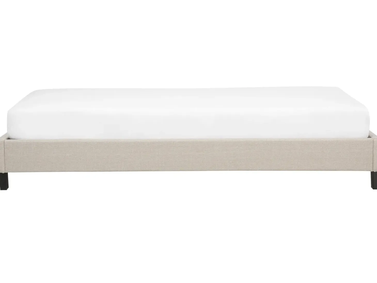Hot Łóżko bez zagłówka ROANNE 90 x 200 cm Beżowy Łóżka Tapicerowane|Wszystkie Łóżka