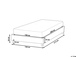 Discount Łóżko bez zagłówka ROANNE 140 x 200 cm Jasnobeżowy Łóżka Tapicerowane|Łóżka Podwójne