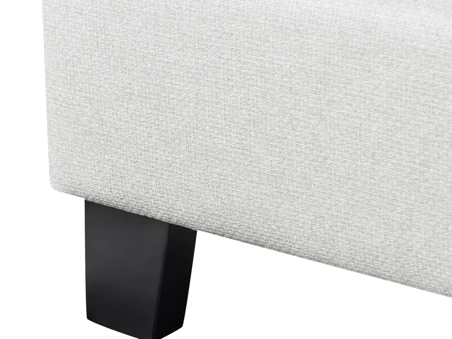 Best Łóżko bez zagłówka ROANNE 90 x 200 cm Jasnoszary Łóżka Tapicerowane|Wszystkie Łóżka