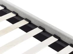 Online Łóżko bez zagłówka ROANNE 180 x 200 cm Jasnoszary Łóżka Tapicerowane|Łóżka Podwójne
