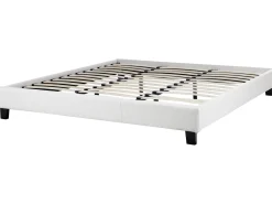 Online Łóżko bez zagłówka ROANNE 180 x 200 cm Jasnoszary Łóżka Tapicerowane|Łóżka Podwójne