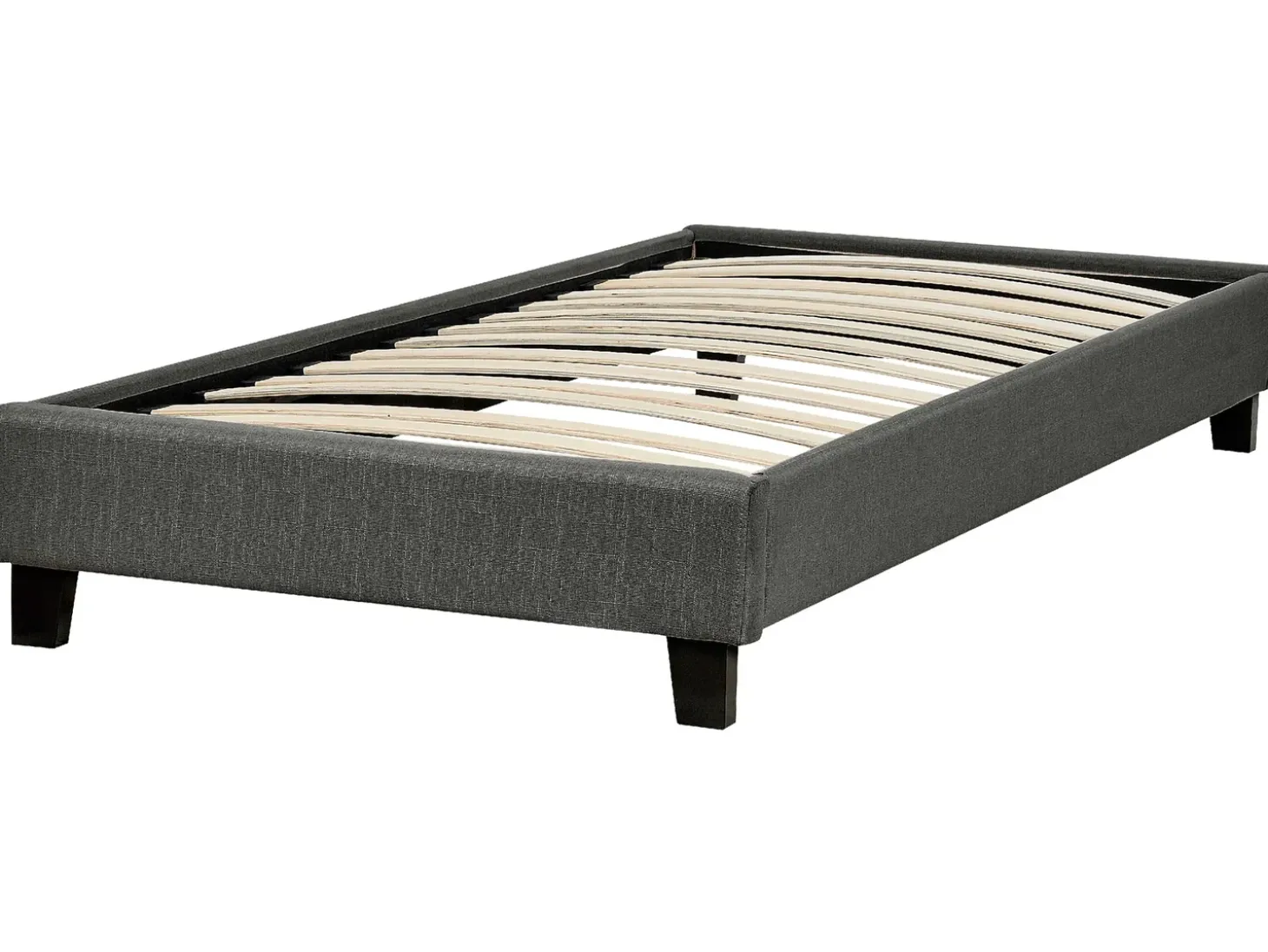 Discount Łóżko bez zagłówka ROANNE 90 x 200 cm Szary Łóżka Tapicerowane|Wszystkie Łóżka