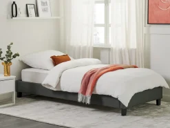 Discount Łóżko bez zagłówka ROANNE 90 x 200 cm Szary Łóżka Tapicerowane|Wszystkie Łóżka
