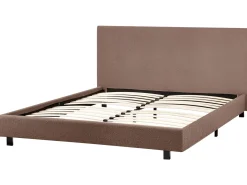 Best Boucle ALBI 180 x 200 cm Brązowy Łóżka Tapicerowane|Łóżka Podwójne