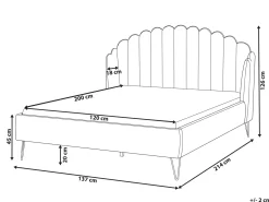 Discount Łóżko Boucle AMBILLOU 120 x 200 cm Beżowy Łóżka Tapicerowane|Łóżka Podwójne