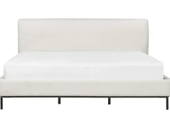 Sale Łóżko Boucle CORIO 180 x 200 cm Złamana biel Łóżka Tapicerowane|Łóżka Podwójne
