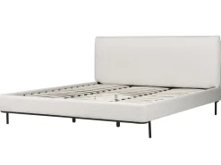 Sale Łóżko Boucle CORIO 180 x 200 cm Złamana biel Łóżka Tapicerowane|Łóżka Podwójne