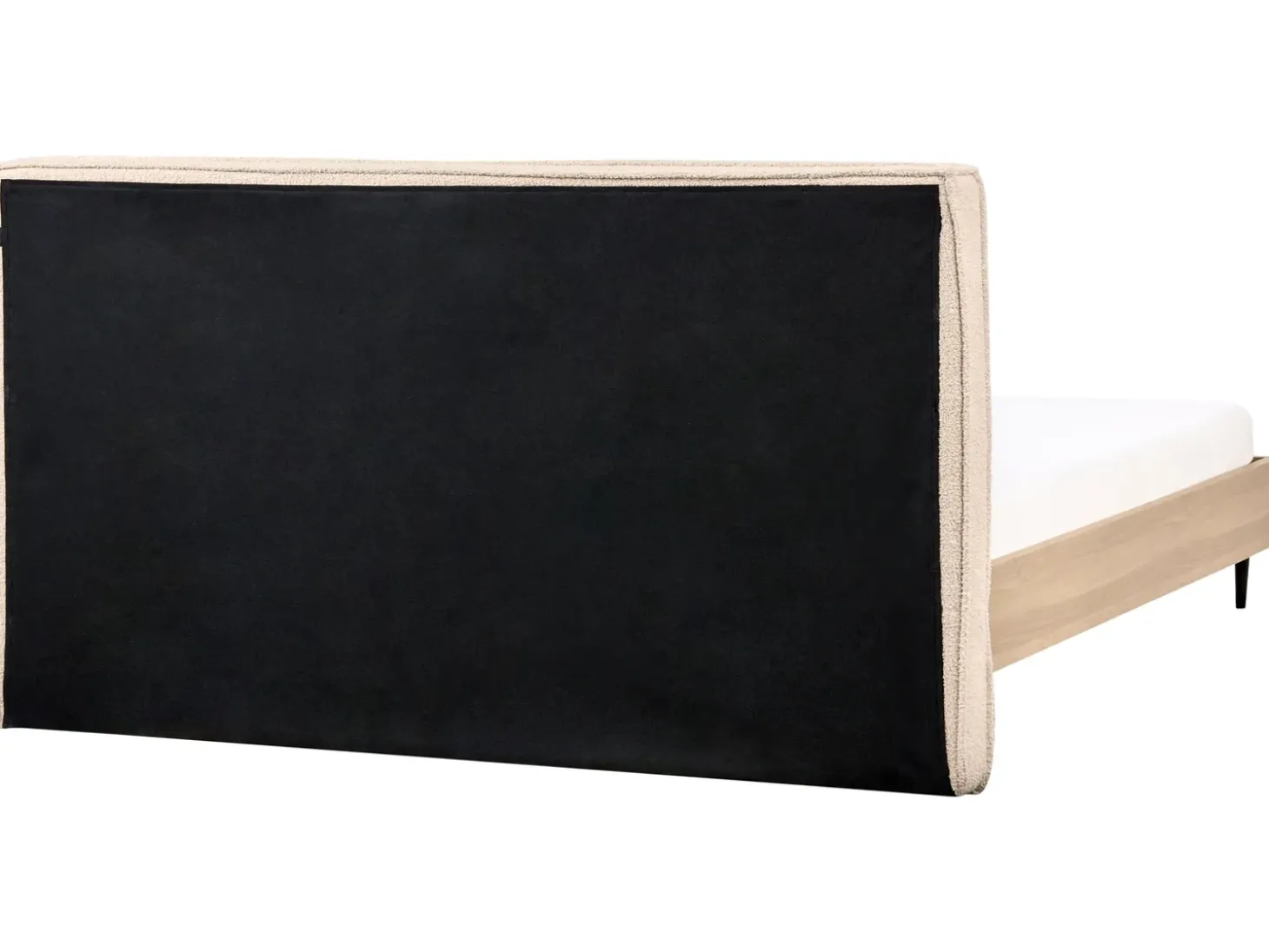 Best Łóżko Boucle IZERNORE 180 x 200 cm Beżowy Łóżka Tapicerowane|Łóżka Podwójne