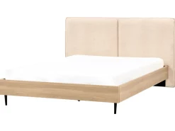 Best Łóżko Boucle IZERNORE 180 x 200 cm Beżowy Łóżka Tapicerowane|Łóżka Podwójne
