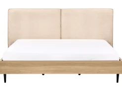 Best Łóżko Boucle IZERNORE 180 x 200 cm Beżowy Łóżka Tapicerowane|Łóżka Podwójne