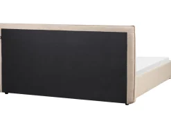 New Boucle LAVAUR 180 x 200 cm Beżowoszary Łóżka Tapicerowane|Łóżka Podwójne