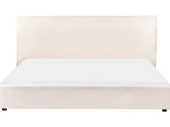 Hot Boucle LAVAUR 180 x 200 cm Złamana biel Łóżka Tapicerowane|Łóżka Podwójne