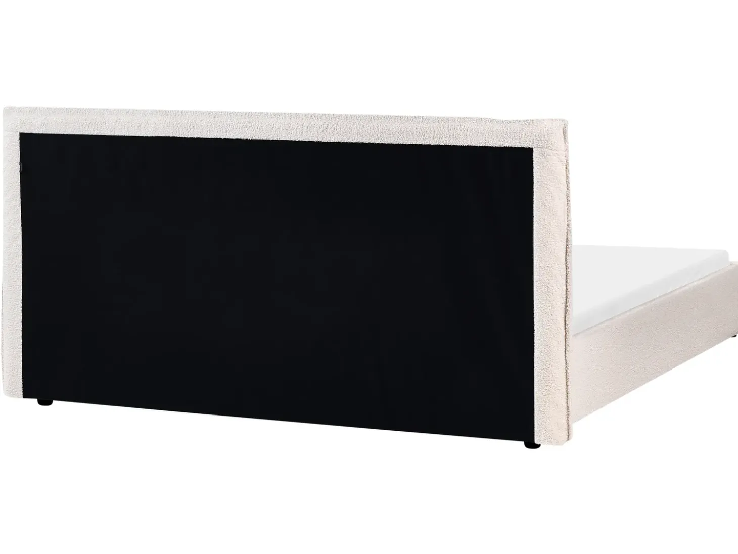 Hot Boucle LAVAUR 180 x 200 cm Złamana biel Łóżka Tapicerowane|Łóżka Podwójne
