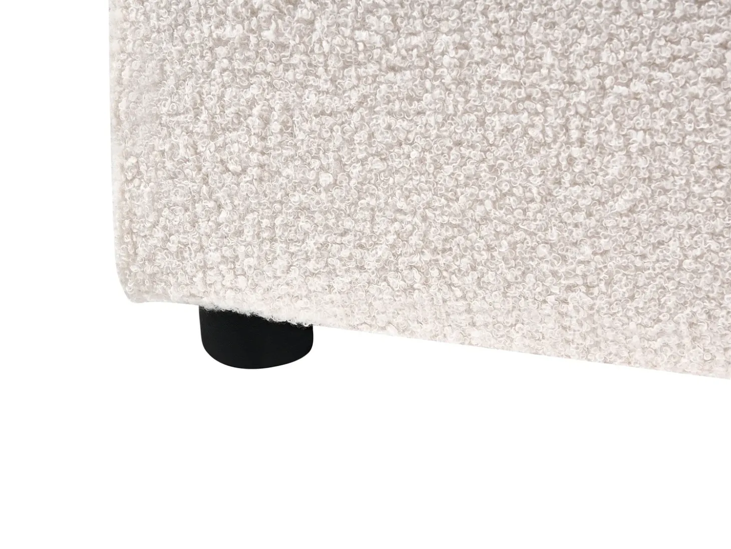 Hot Boucle LAVAUR 180 x 200 cm Złamana biel Łóżka Tapicerowane|Łóżka Podwójne