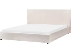 Hot Boucle LAVAUR 180 x 200 cm Złamana biel Łóżka Tapicerowane|Łóżka Podwójne