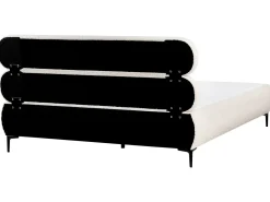 Discount Łóżko Boucle LESSAY 180 x 200 cm Złamana biel Łóżka Tapicerowane|Łóżka Podwójne