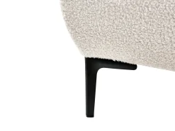 Discount Łóżko Boucle LESSAY 180 x 200 cm Złamana biel Łóżka Tapicerowane|Łóżka Podwójne