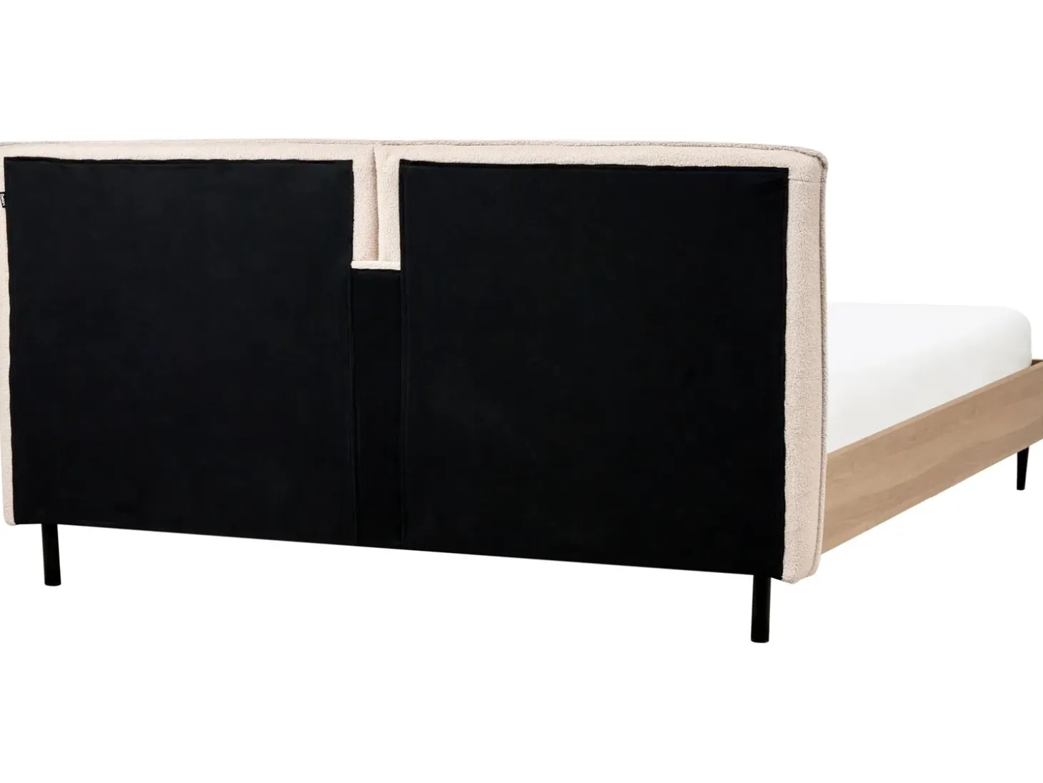 Clearance Łóżko Boucle LIMANTON 180 x 200 cm Beżowy Łóżka Tapicerowane|Łóżka Podwójne