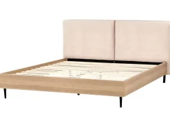 Clearance Łóżko Boucle LIMANTON 180 x 200 cm Beżowy Łóżka Tapicerowane|Łóżka Podwójne