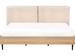 Clearance Łóżko Boucle LIMANTON 180 x 200 cm Beżowy Łóżka Tapicerowane|Łóżka Podwójne